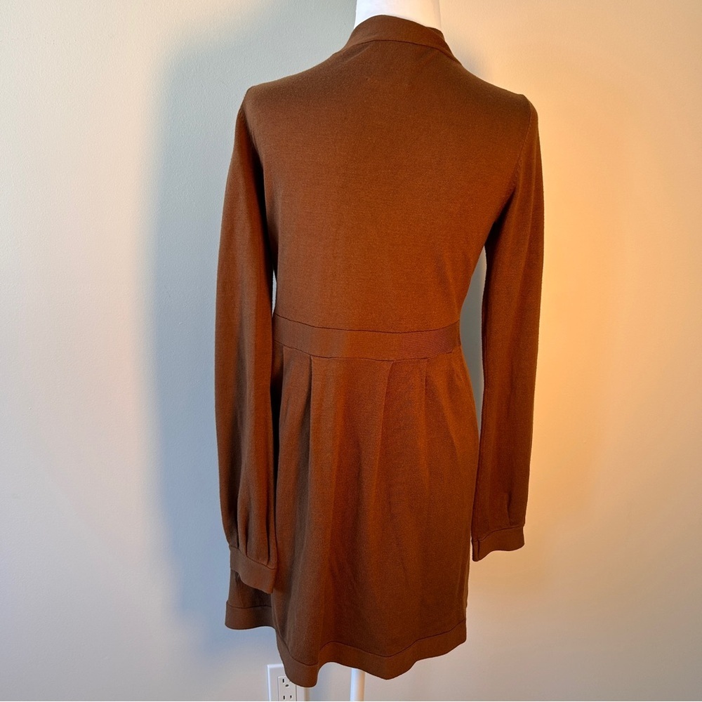 In Wear Women's Medium Brown Open-Front Tie Cardigan Soft Layering *Flaw - Picture 4 of 13
